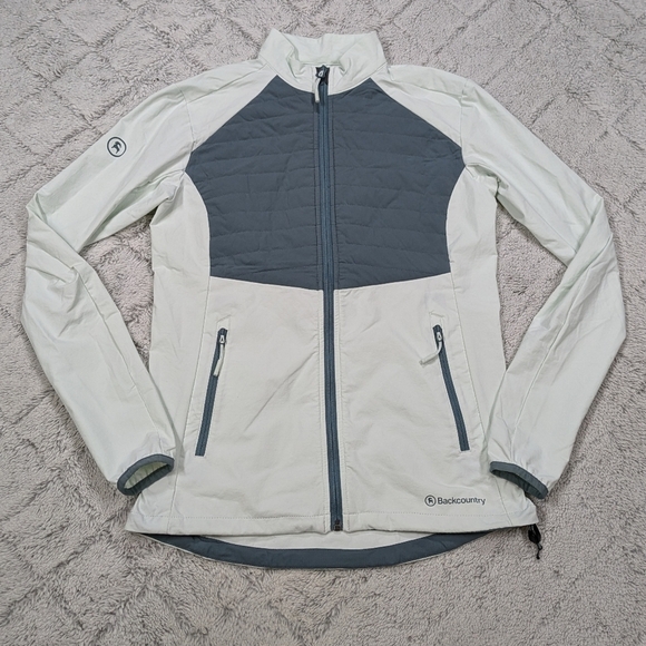 Backcountry Jacket Women's XS White Gray Wasatch Crest Hybrid Full Zip Outdoor  - Picture 1 of 8